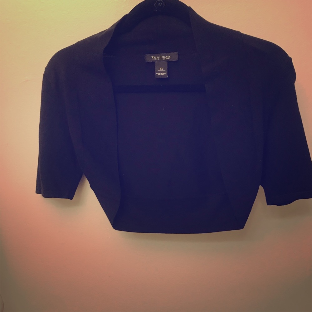 Cropped Short Sleeve Cardigan Sweater